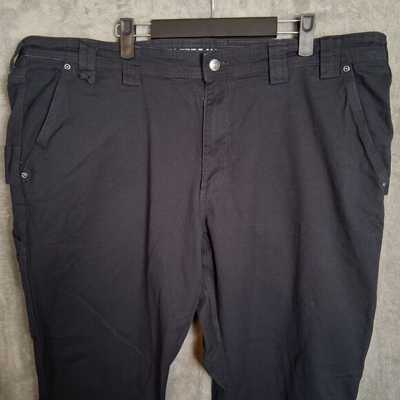 Duluth Flex Fire Hose 42x34 Relax Fit Black Canvas Carpenter Pants Inseam 32 - Picture 3 of 7